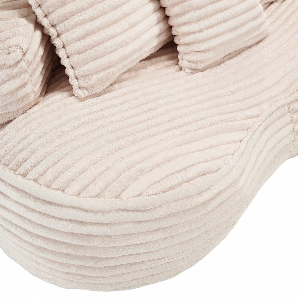 Canapé paresseux, chaise longue confortable et durable, dossier haut, pouf, pour adultes et enfants - 2 places