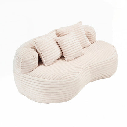 Canapé paresseux, chaise longue confortable et durable, dossier haut, pouf, pour adultes et enfants - 2 places