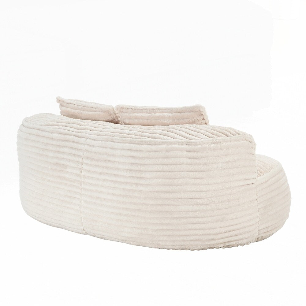 Canapé paresseux, chaise longue confortable et durable, dossier haut, pouf, pour adultes et enfants - 2 places