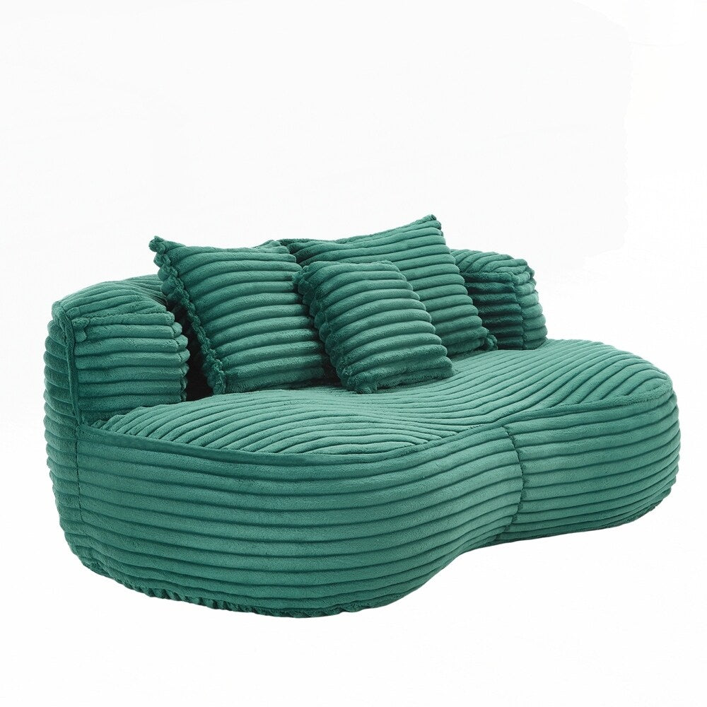 Canapé paresseux, chaise longue confortable et durable, dossier haut, pouf, pour adultes et enfants - 2 places