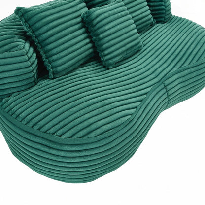 Canapé paresseux, chaise longue confortable et durable, dossier haut, pouf, pour adultes et enfants - 2 places