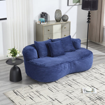 Canapé paresseux, chaise longue confortable et durable, dossier haut, pouf, pour adultes et enfants - 2 places
