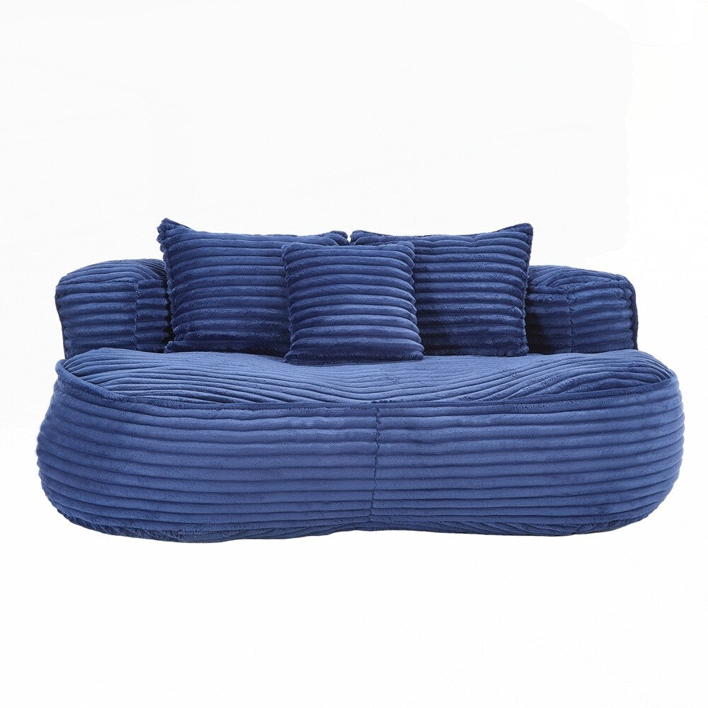 Canapé paresseux, chaise longue confortable et durable, dossier haut, pouf, pour adultes et enfants - 2 places
