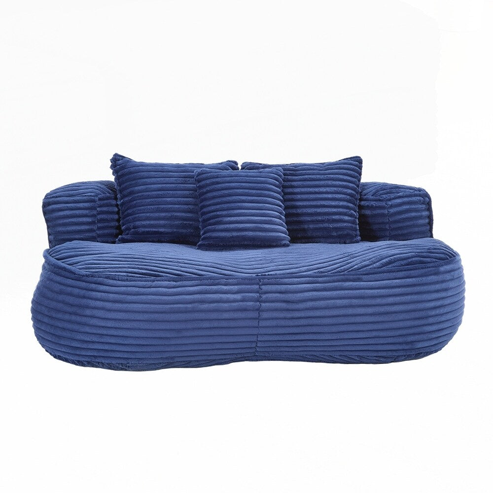 Canapé paresseux, chaise longue confortable et durable, dossier haut, pouf, pour adultes et enfants - 2 places