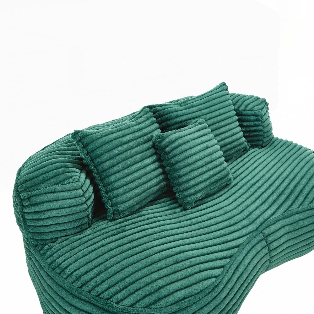 Canapé paresseux, chaise longue confortable et durable, dossier haut, pouf, pour adultes et enfants - 2 places