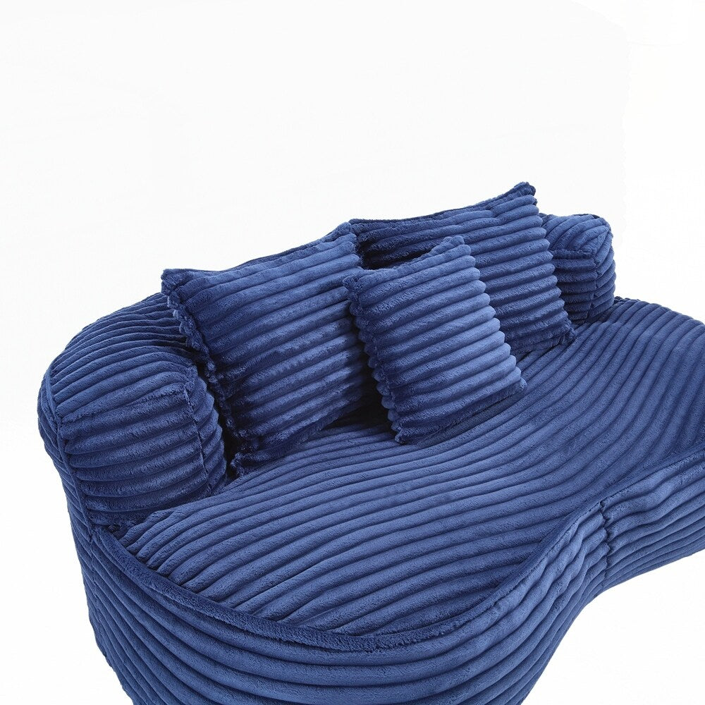 Canapé paresseux, chaise longue confortable et durable, dossier haut, pouf, pour adultes et enfants - 2 places