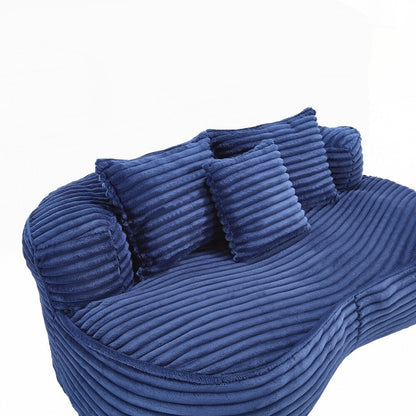 Canapé paresseux, chaise longue confortable et durable, dossier haut, pouf, pour adultes et enfants - 2 places