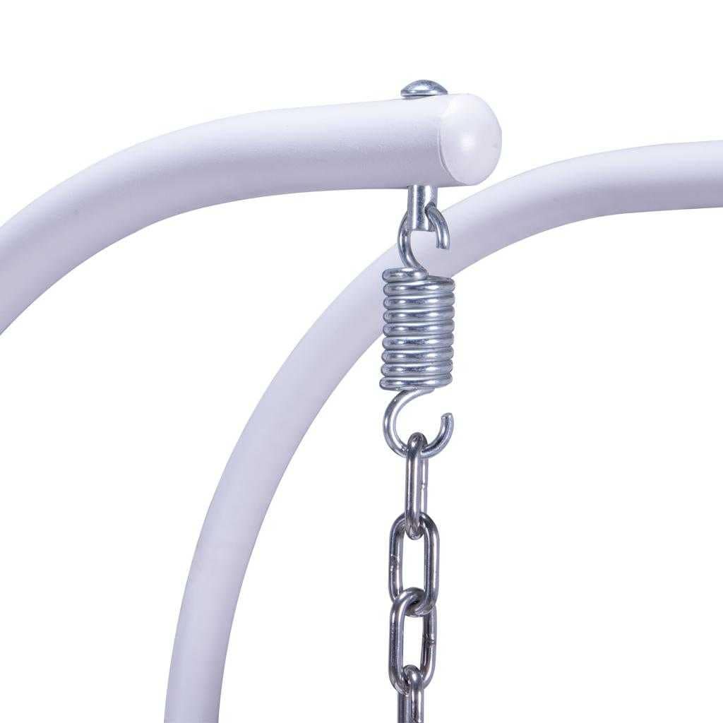 Chaise suspendue en forme d'œuf pour 2 personnes LeisureMod avec support - Hamac balançoire en rotin tressé pour intérieur/extérieur avec coussins