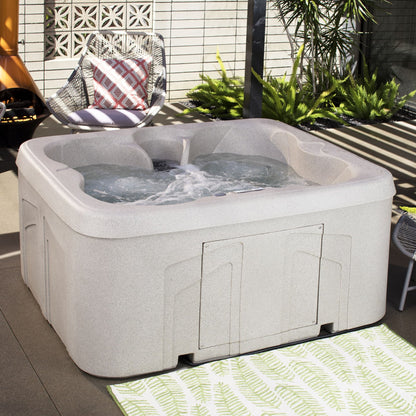 Spa Lifesmart LS100 4 places, 13 jets, 110v, prêt à brancher, avec éclairage LED sous-marin.