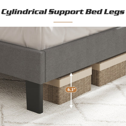 Lifezone - Cadre de lit à plateforme capitonné réglable, taille Queen