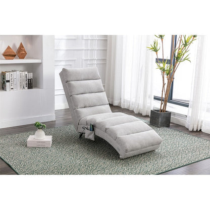 Fauteuil de massage en lin avec télécommande, fauteuil de massage électrique ergonomique, 5 modes.