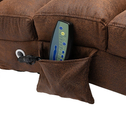 Fauteuil de massage en lin avec télécommande, fauteuil de massage électrique ergonomique, 5 modes.