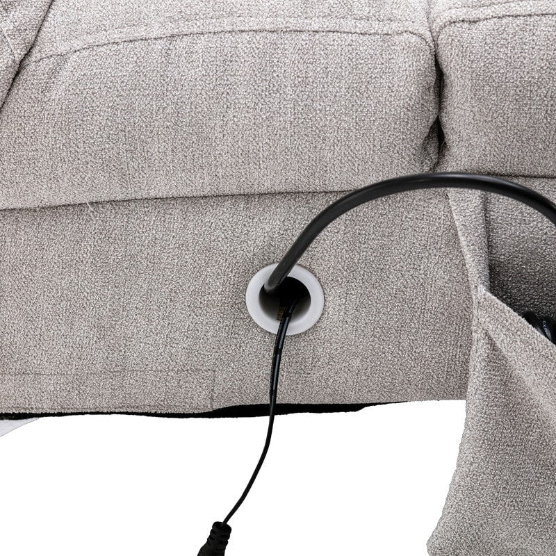 Fauteuil de massage en lin avec télécommande, fauteuil de massage électrique ergonomique, 5 modes.