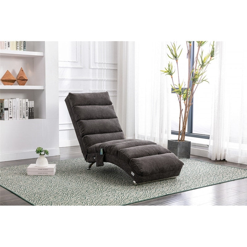 Fauteuil de massage en lin avec télécommande, fauteuil de massage électrique ergonomique, 5 modes.