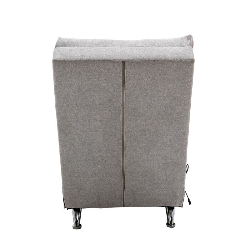 Fauteuil de massage en lin avec télécommande, fauteuil de massage électrique ergonomique, 5 modes.