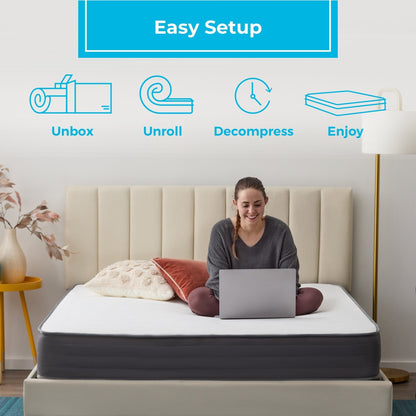 Matelas hybride en mousse à mémoire de forme gel ferme de 20 cm (8 po) Linenspa