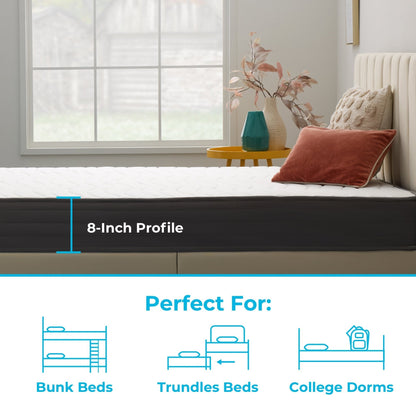 Matelas hybride en mousse à mémoire de forme gel ferme de 20 cm (8 po) Linenspa