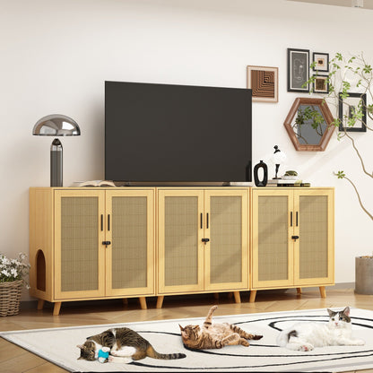 Abri pour litière, meuble pour litière de chat, table d'appoint, table de canapé