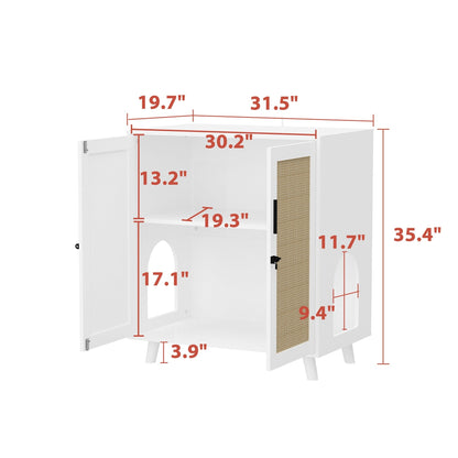 Abri pour litière, meuble pour litière de chat, table d'appoint, table de canapé