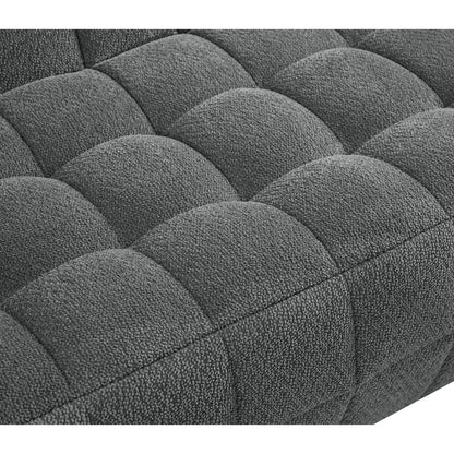 Canapé 2 places Liyasi en velours lychee beige, entièrement compressé, aucun assemblage requis.