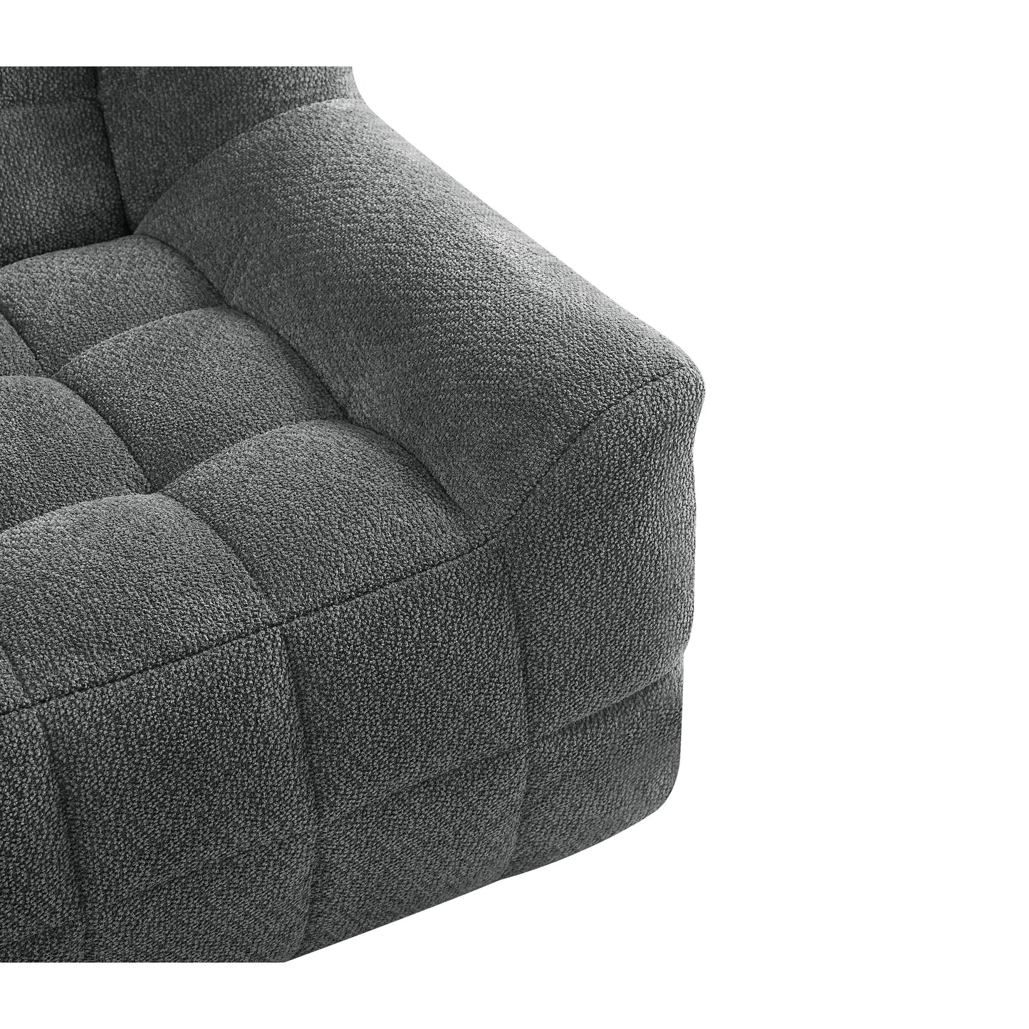 Canapé 2 places Liyasi en velours lychee beige, entièrement compressé, aucun assemblage requis.