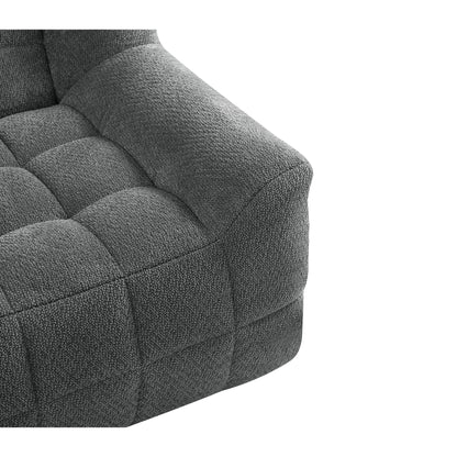 Canapé 2 places Liyasi en velours lychee beige, entièrement compressé, aucun assemblage requis.