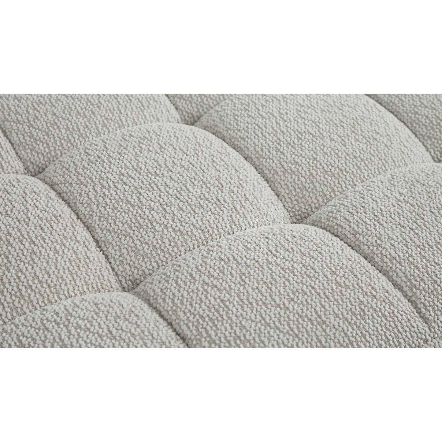 Canapé 2 places Liyasi en velours lychee beige, entièrement compressé, aucun assemblage requis.