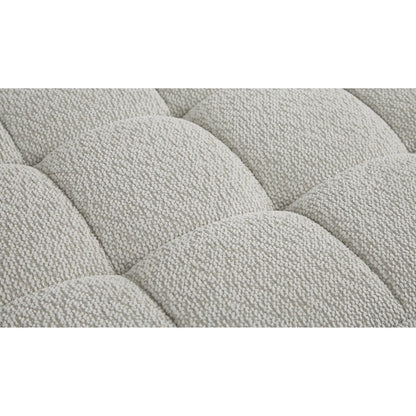 Canapé 2 places Liyasi en velours lychee beige, entièrement compressé, aucun assemblage requis.