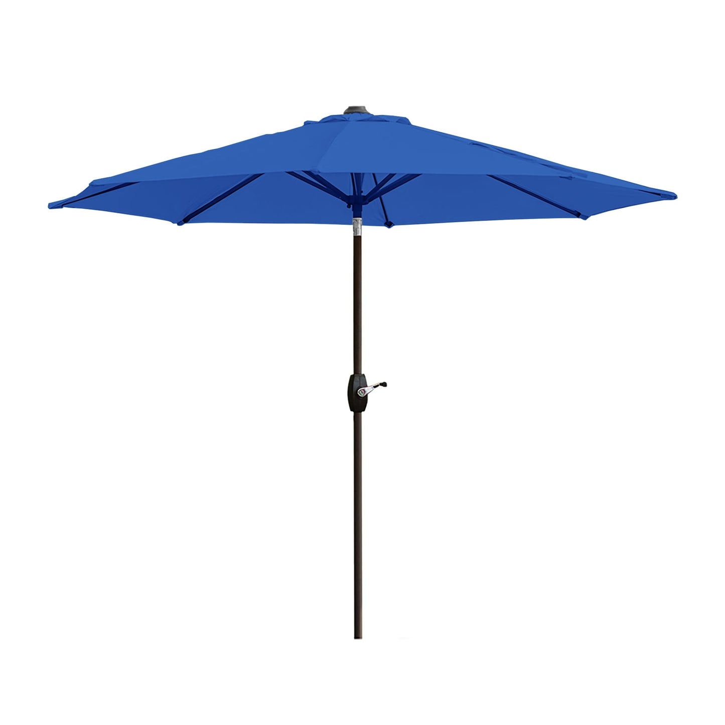 Parasol de terrasse Lopes de 2,7 m avec pied à poids à finition bronze inclus.