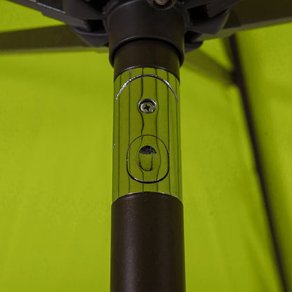 Parasol de terrasse Lopes de 2,7 m avec pied à poids à finition bronze inclus.