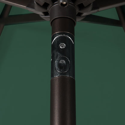 Parasol de terrasse Lopes de 2,7 m avec pied à poids à finition bronze inclus.