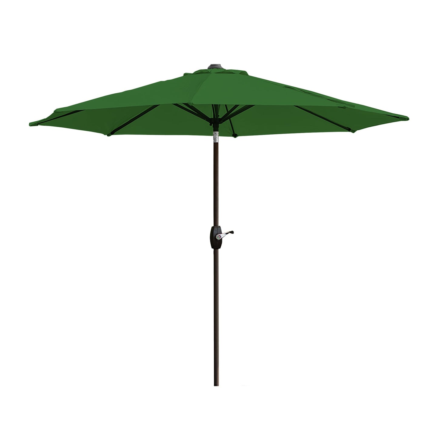 Parasol de terrasse Lopes de 2,7 m avec pied à poids à finition bronze inclus.