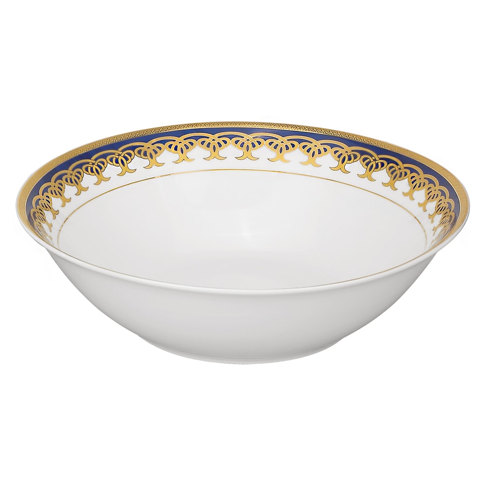 Service de table en porcelaine Lorren Home Trends, 57 pièces, avec accents dorés et bleus