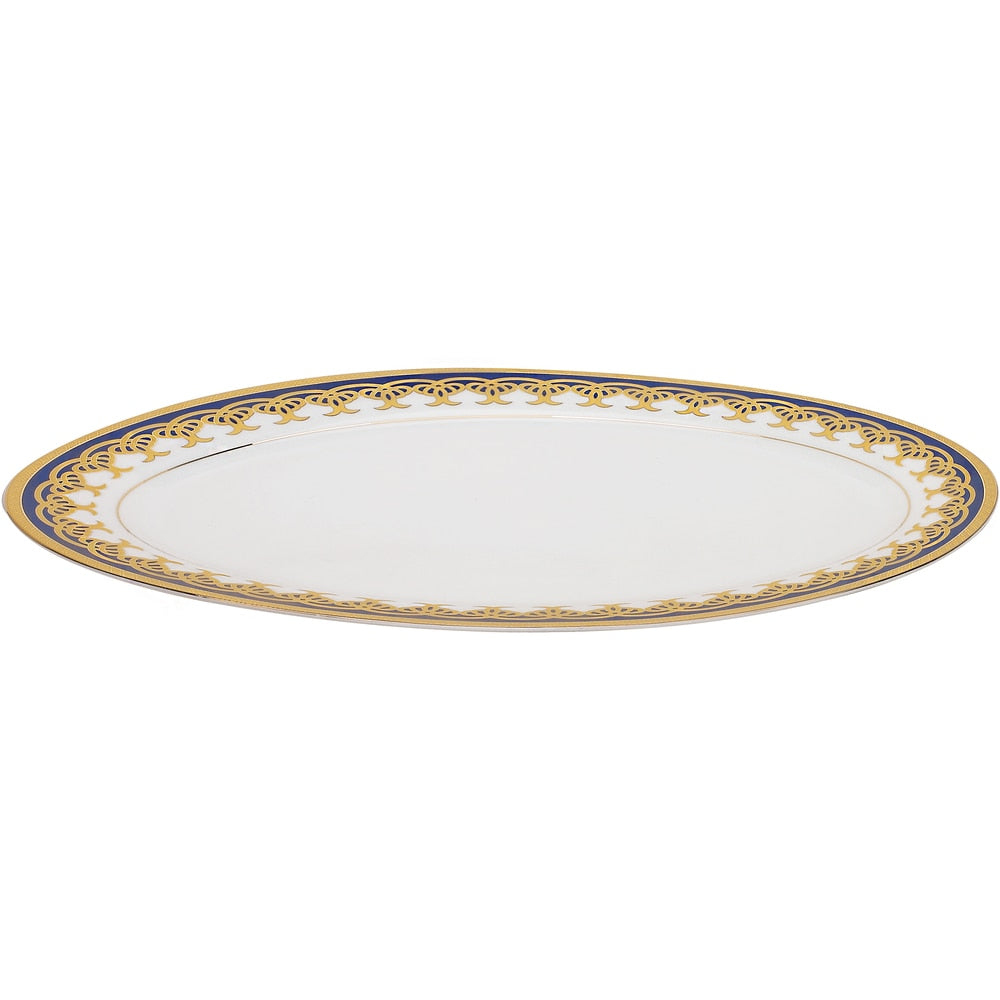 Service de table en porcelaine Lorren Home Trends, 57 pièces, avec accents dorés et bleus
