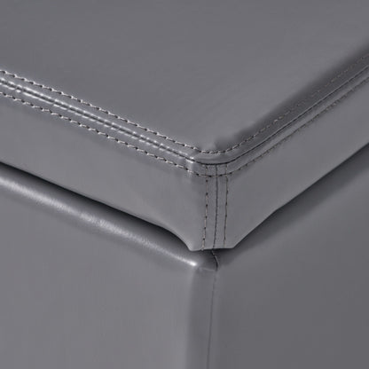 Banc de rangement Lucinda en simili cuir de Christopher Knight Home - 130,5 cm L x 44,5 cm l x 41,3 cm H