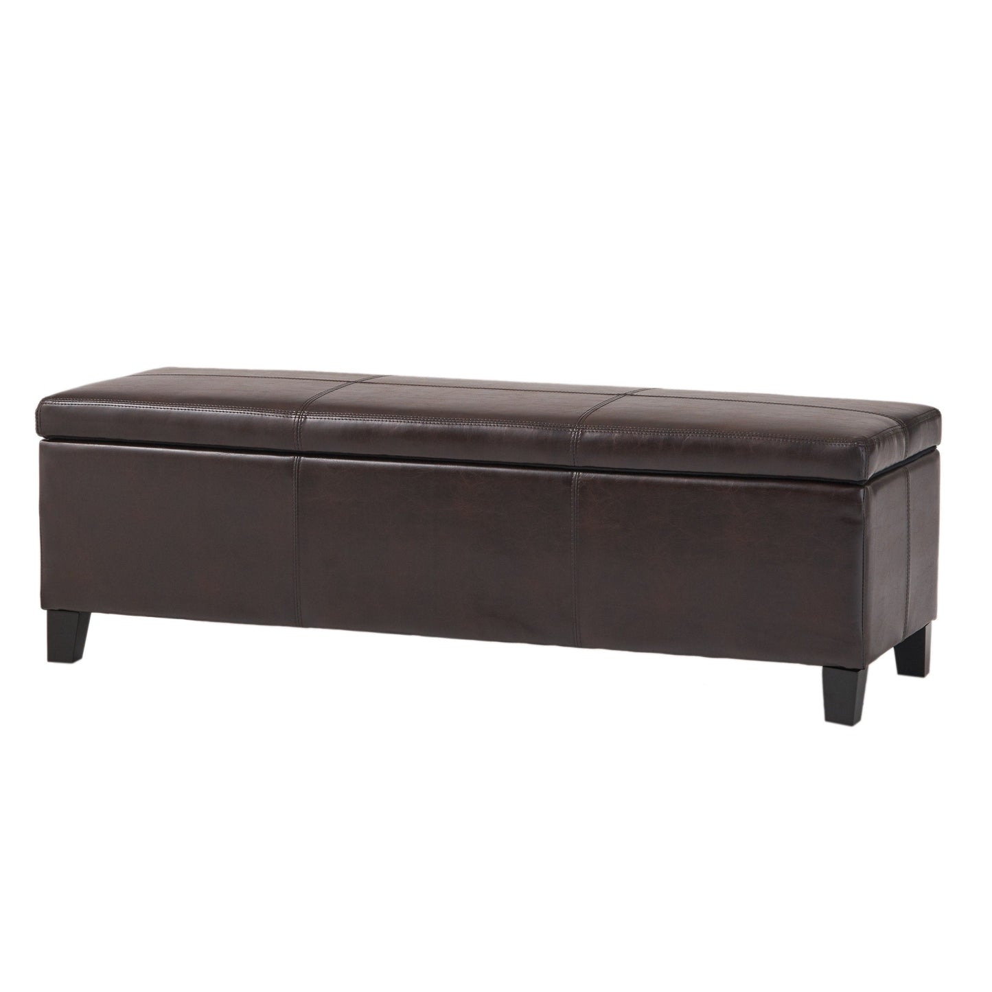 Banc de rangement Lucinda en simili cuir de Christopher Knight Home - 130,5 cm L x 44,5 cm l x 41,3 cm H