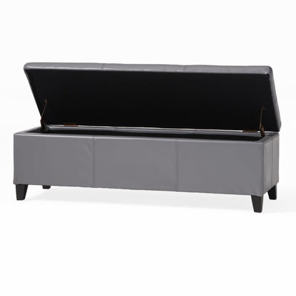Banc de rangement Lucinda en simili cuir de Christopher Knight Home - 130,5 cm L x 44,5 cm l x 41,3 cm H