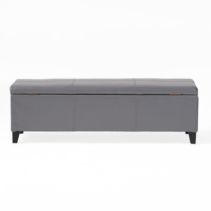 Banc de rangement Lucinda en simili cuir de Christopher Knight Home - 130,5 cm L x 44,5 cm l x 41,3 cm H