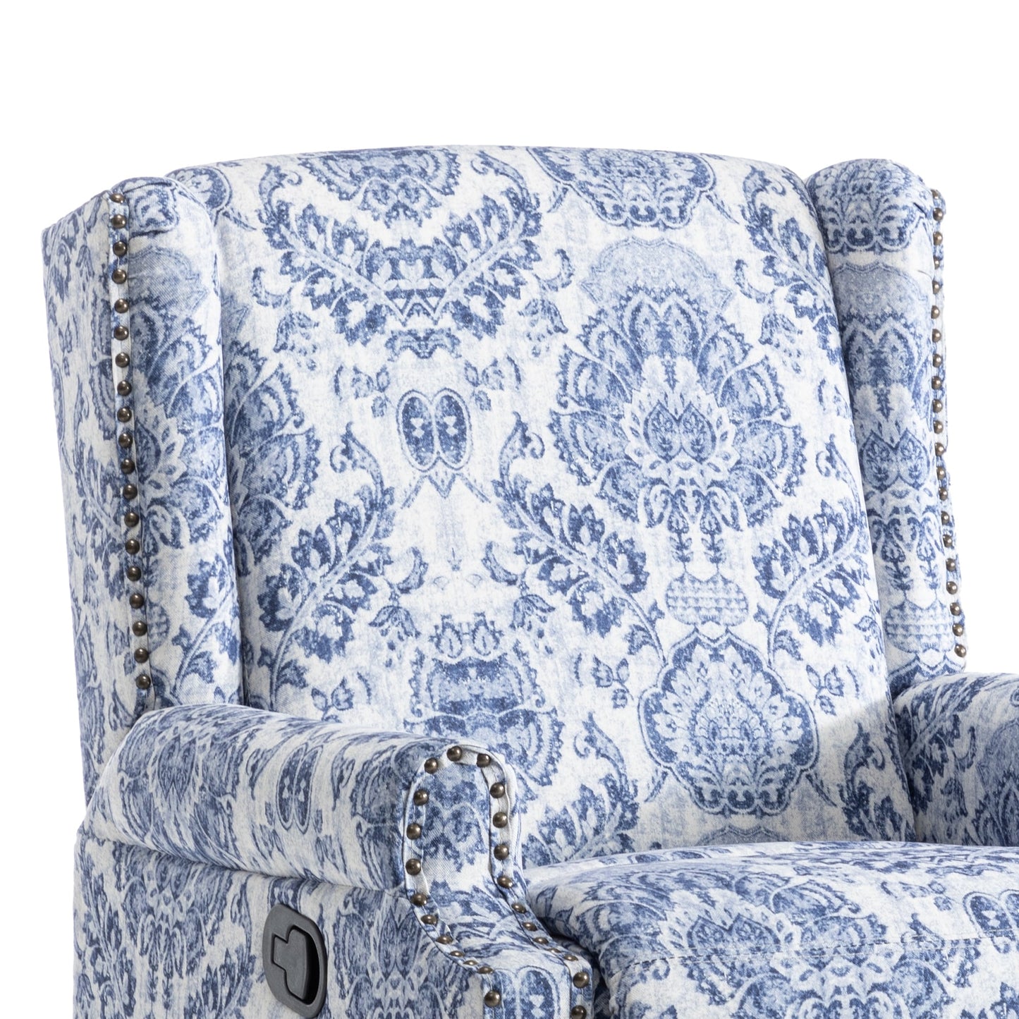 Lot de 2 chaises inclinables à bascule pivotantes à commande manuelle avec dossier inclinable, motif, 73,7 cm de largeur.