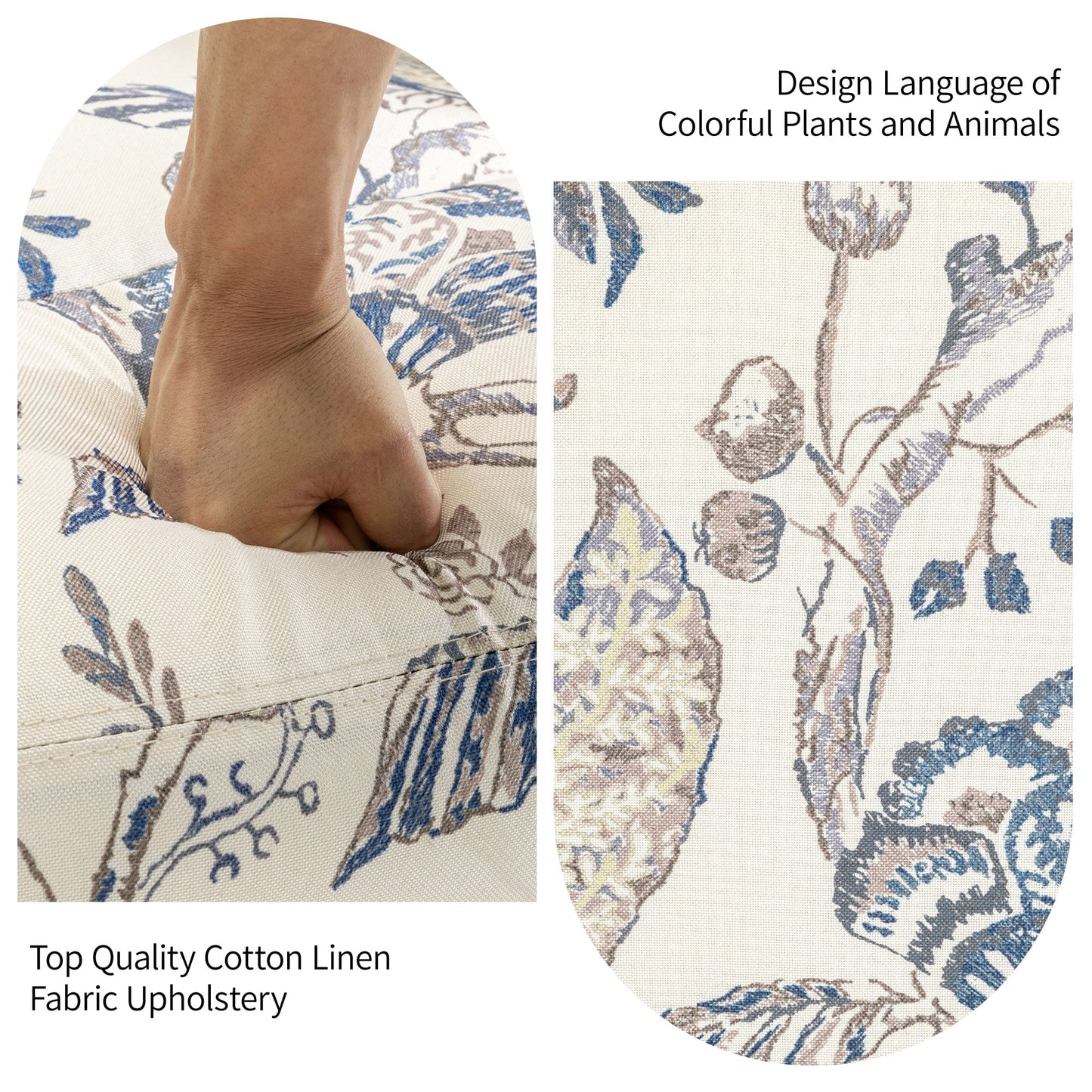 Lot de 2 chaises inclinables à bascule pivotantes à commande manuelle avec dossier inclinable, motif, 73,7 cm de largeur.