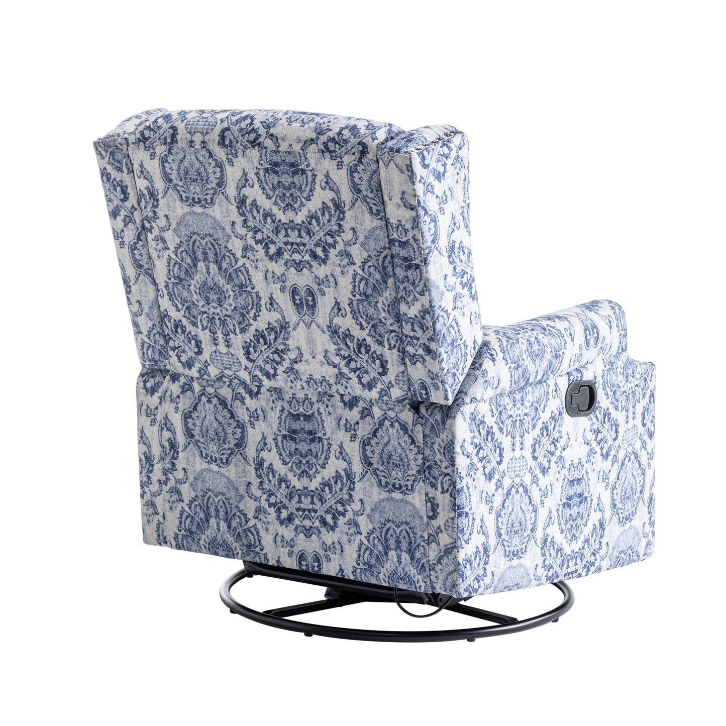 Lot de 2 chaises inclinables à bascule pivotantes à commande manuelle avec dossier inclinable, motif, 73,7 cm de largeur.