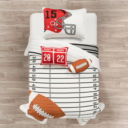 Lush Decor Drap de couette réversible pour enfant surdimensionné à motif de football américain