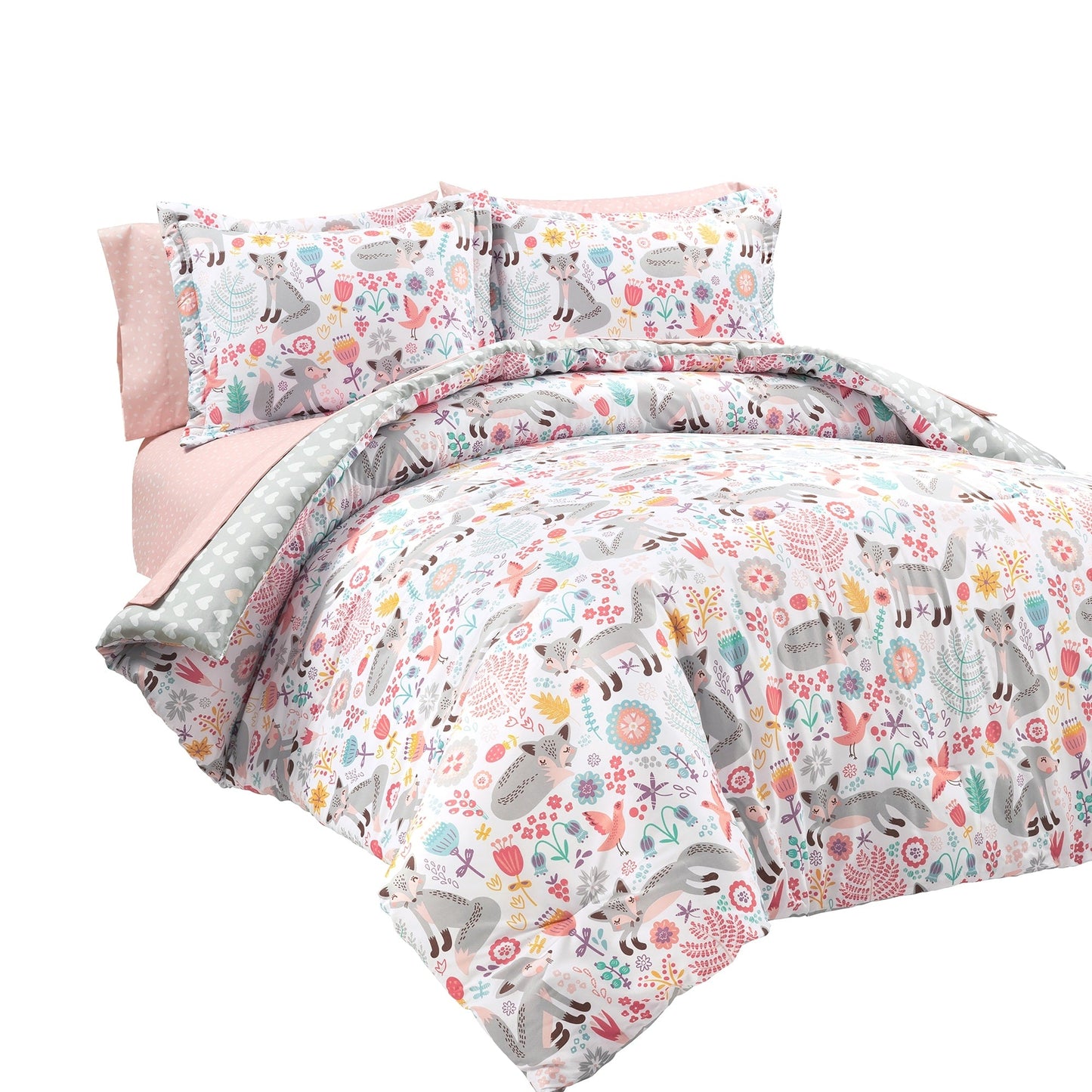 Drap-housse Lush Decor Pixie Fox avec édredon pour enfants pour la rentrée scolaire