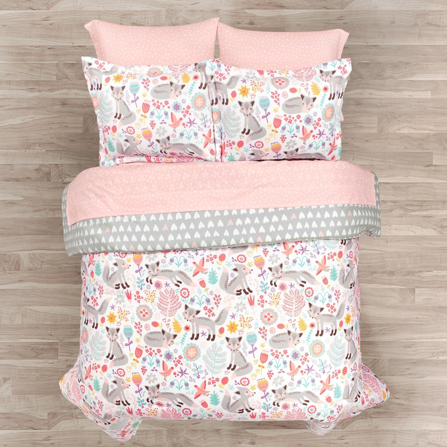 Drap-housse Lush Decor Pixie Fox avec édredon pour enfants pour la rentrée scolaire