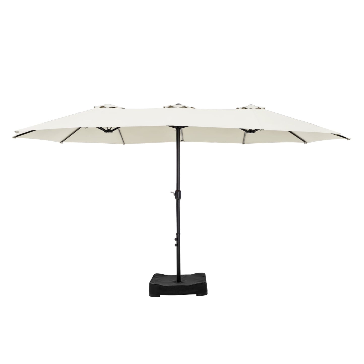 MAISON ARTS Parasol de terrasse extra large double face de 4,5 m avec socle inclus