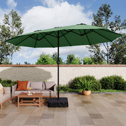 MAISON ARTS Parasol de terrasse extra large double face de 4,5 m avec socle inclus