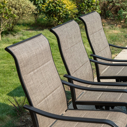 Ensemble de repas de jardin MAISON ARTS 8 pièces avec parasol de jardin de 13 pieds