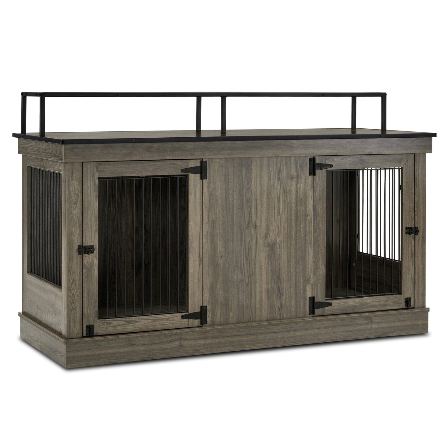 Mcombo Meuble TV en forme de niche pour chien, grand modèle, en bois avec double porte 1861