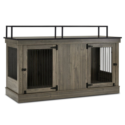 Mcombo Meuble TV en forme de niche pour chien, grand modèle, en bois avec double porte 1861