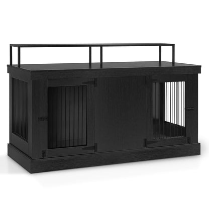 Mcombo Meuble TV en forme de niche pour chien, grand modèle, en bois avec double porte 1861